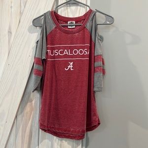 Cold shoulder Alabama top
